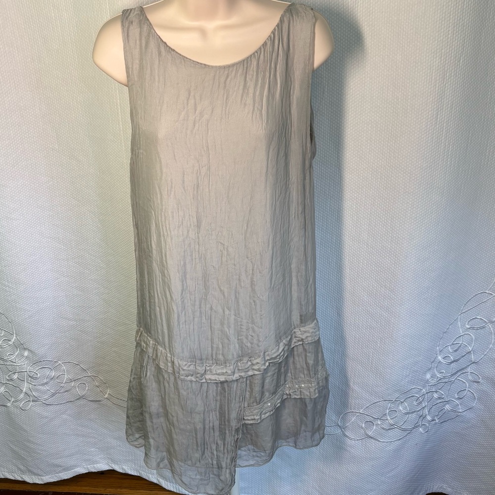 H Trend Italy Elegant Vintage Silk Dress. Size S